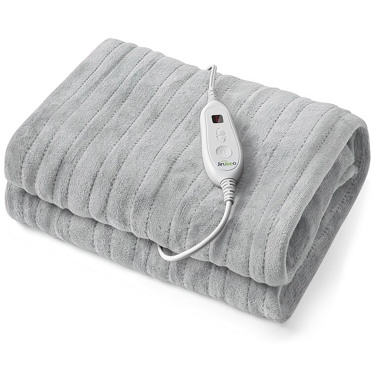 HYLEORY HBT Flannel Heated Throw Reviews Wayfair